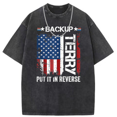 Mens T Shirts Washed Old Punk Cotton Short Sleeve T-Shirts