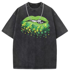 Men T Shirts Cotton Printed Short Sleeve T-Shirt Washed Old Punk