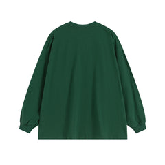 Men Long Sleeve T Shirt Letter Printing Casual Loose round Neck Base