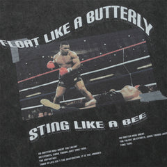 Men Long Sleeve T Shirt Tyson Printed T-shirt Washed Old