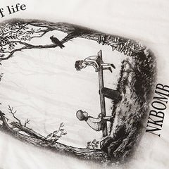 Men Long Sleeve T Shirt Childhood Scene Necklace Decoration