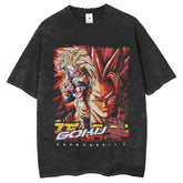 Men T Shirts Washed Old Retro Short Sleeve T-Shirt Print