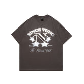 Mens T Shirts Summer Cotton Print