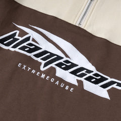 Men Long Sleeve T Shirt Sports Stitching Half Zipper Polo Shirt Racing