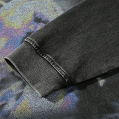 Men Long Sleeve T Shirt Special-Shaped Printing Distressed