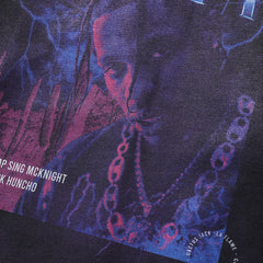 Men Long Sleeve T Shirt Rapper Character Hip Hop Rock Distressed