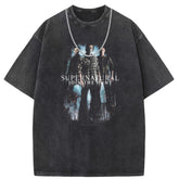 Men T Shirts Crew neck short-sleeved T-shirt washed and old