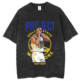 Men T Shirts Casual Washing T-Shirts Old Printing Loose