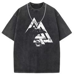 Men T Shirts Pure cotton round neck short-sleeved T-shirt washed and old