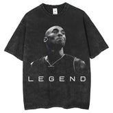 Mens T Shirts Kobe vintage print short sleeve T-shirt wash