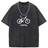 Men T Shirts Washed and old printed short-sleeved T-shirt