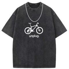 Men T Shirts Washed and old printed short-sleeved T-shirt