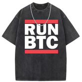 Men T Shirts Washed old punk short-sleeved T-shirt