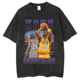 Mens T Shirts Kobe Printed Short Sleeves Washed Old Hip Hop