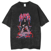 Men T Shirts American retro Uchibo ferret print short-sleeved t-shirt washed and old