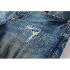 Purple Brand Jeans Pure Cotton High Street Trend #9037