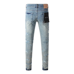Purple Brand Jeans Pure Cotton High Street Trend
