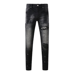 Purple Brand Jeans Pure Cotton High Street Trend #9099