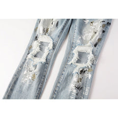 Purple Brand Jeans Pure Cotton High Street Trend #9100