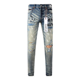 Purple Brand Jeans Pure Cotton High Street Trend