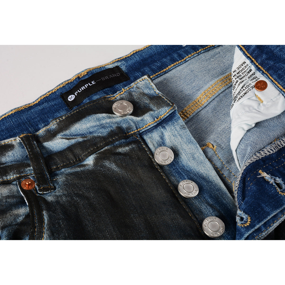 Purple Brand Jeans Pure Cotton High Street Trend #9051