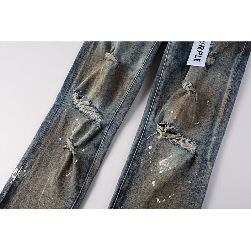 Purple Brand Jeans Pure Cotton High Street Trend