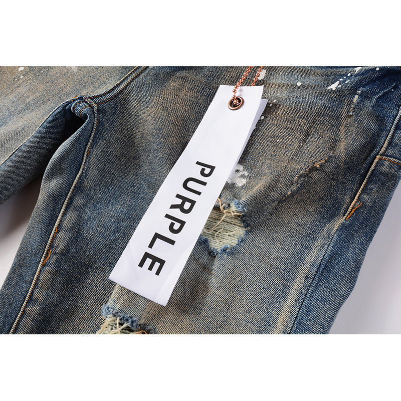 Purple Brand Jeans Pure Cotton High Street Trend
