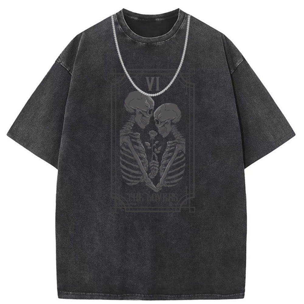 Men T Shirts Crew neck short sleeve T-shirt retro vintage loose casual