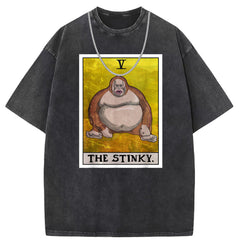 Men T Shirts Washed old punk short-sleeved T-shirt