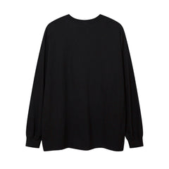 Men Long Sleeve T Shirt Heart-Shaped Spider Web Printed Loose