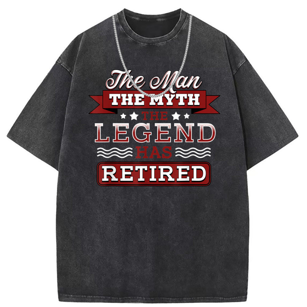 Men T Shirts Short Sleeve T-Shirt Washed Old Punk