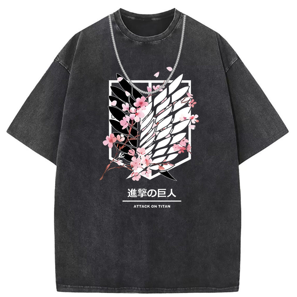Men T Shirts Short Sleeve T-Shirts Women Washed Old American Street