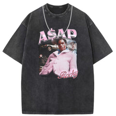 Men T Shirts Washed Old Casual