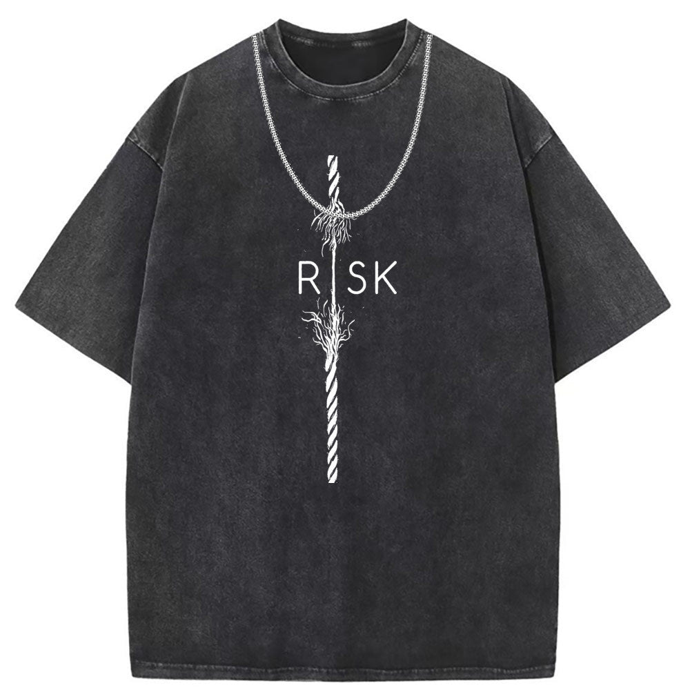 Men T Shirts Short-sleeved T-shirt women washed and old