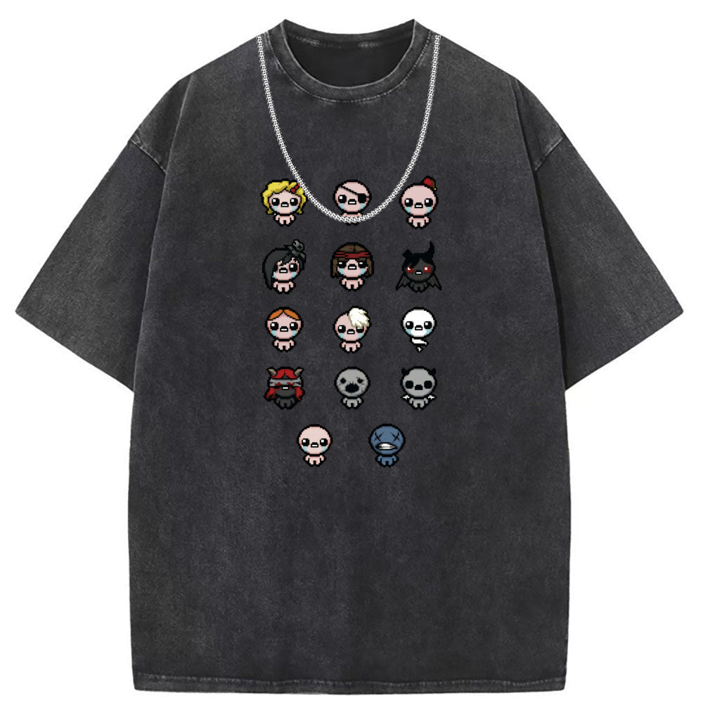 Men T Shirts Cotton short-sleeved T-shirt washed and old