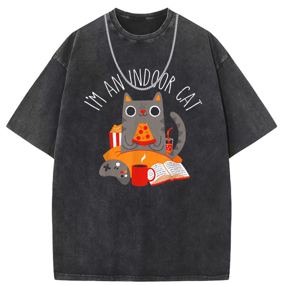 Men T Shirts Batik Washed Old Punk Short Sleeve T-Shirt