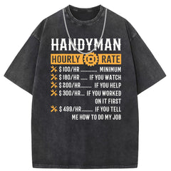 Men T Shirts Washed Old Printed Short Sleeve T-Shirts Loose Casual