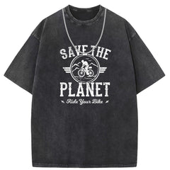 Men T Shirts Short Sleeve T-Shirt Washed Old Punk Loose