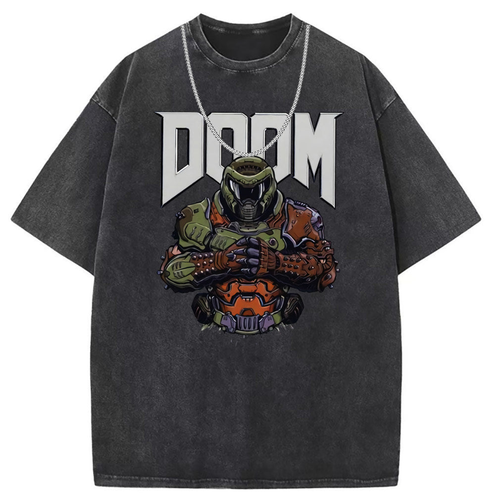 Men T Shirts Short Sleeve T-Shirts Women Washed Old American Street