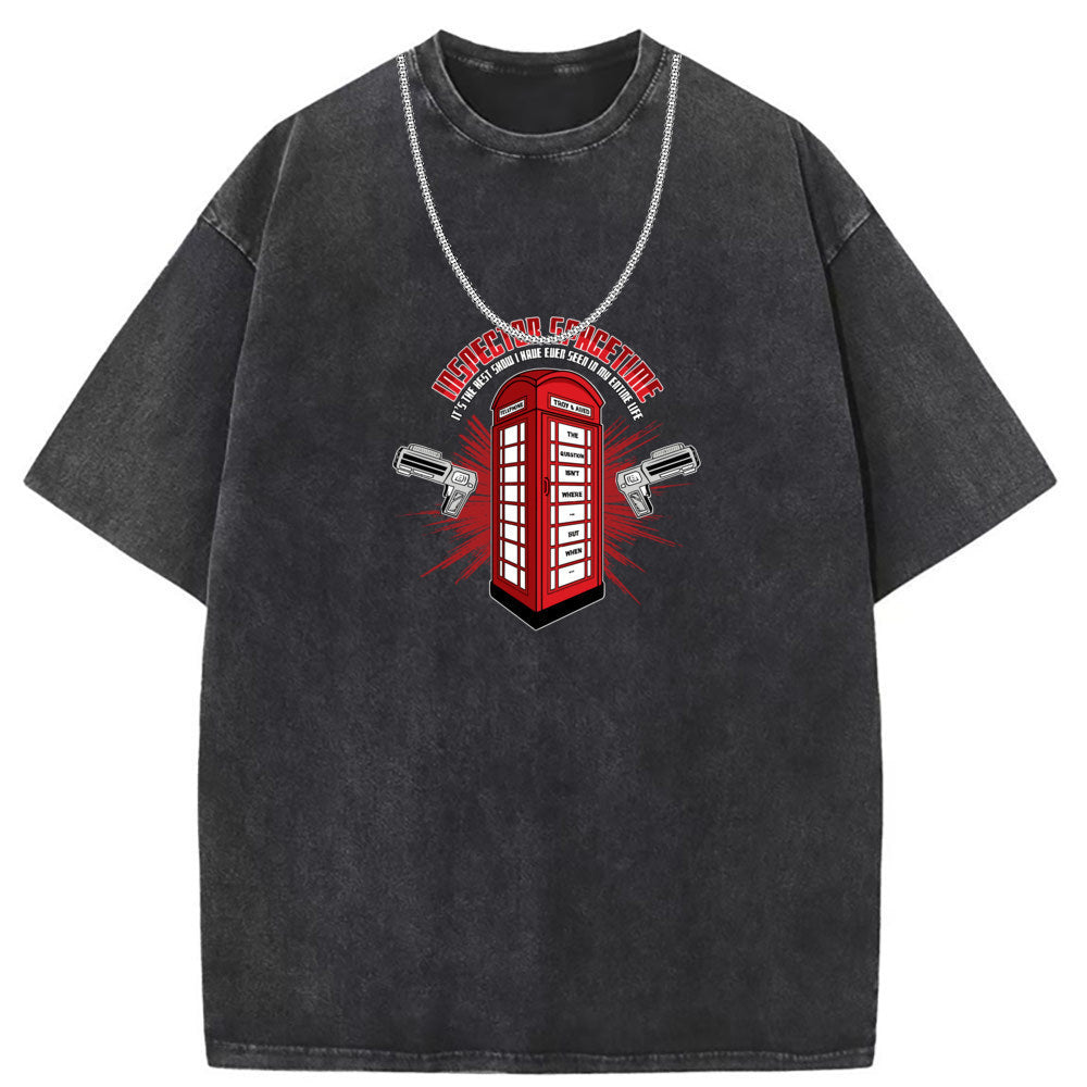 Mens T Shirts Short Sleeve T-Shirt Vintage Anime Oversize